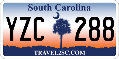 SC license plate YZC288