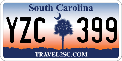 SC license plate YZC399