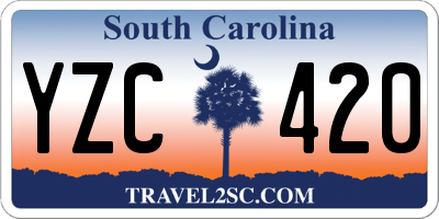 SC license plate YZC420