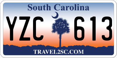 SC license plate YZC613
