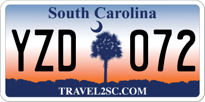 SC license plate YZD072