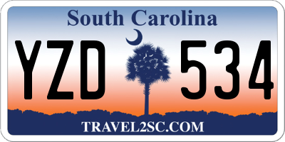 SC license plate YZD534