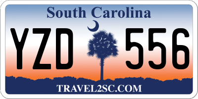 SC license plate YZD556