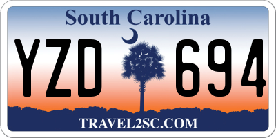 SC license plate YZD694