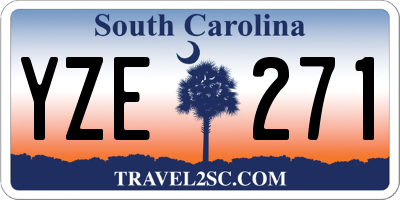 SC license plate YZE271