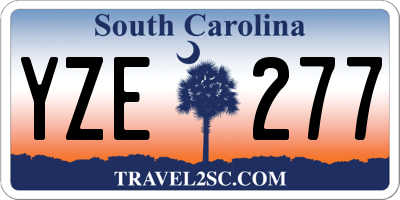 SC license plate YZE277
