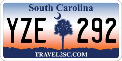SC license plate YZE292