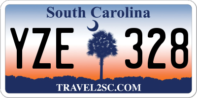 SC license plate YZE328