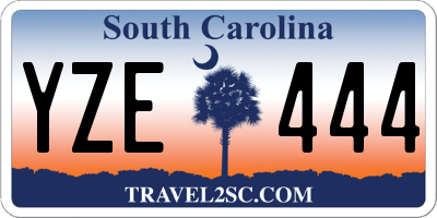 SC license plate YZE444