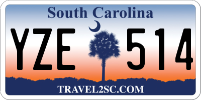 SC license plate YZE514