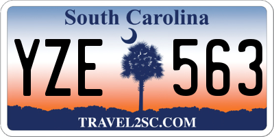 SC license plate YZE563