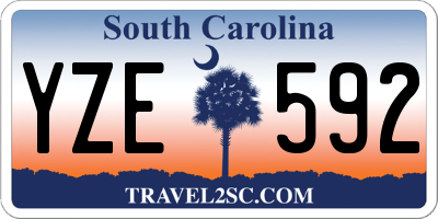 SC license plate YZE592