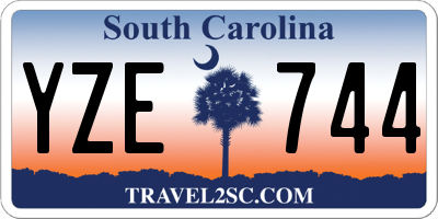 SC license plate YZE744