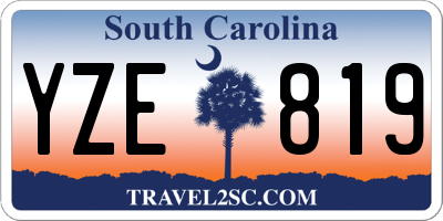 SC license plate YZE819