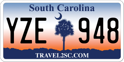 SC license plate YZE948