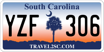 SC license plate YZF306