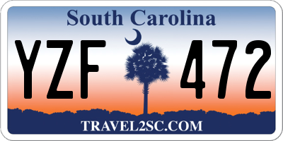SC license plate YZF472