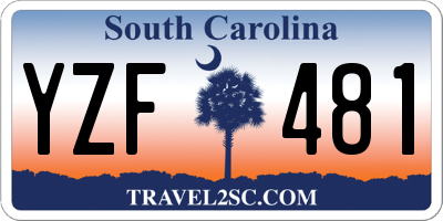 SC license plate YZF481