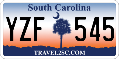 SC license plate YZF545
