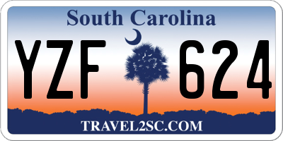 SC license plate YZF624