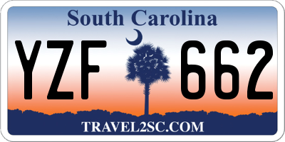 SC license plate YZF662
