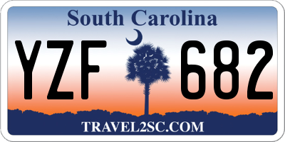 SC license plate YZF682