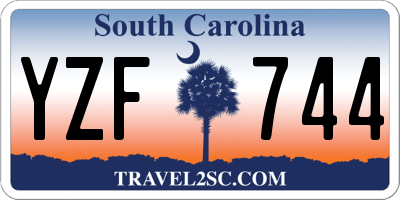 SC license plate YZF744
