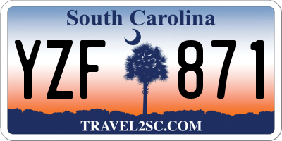 SC license plate YZF871