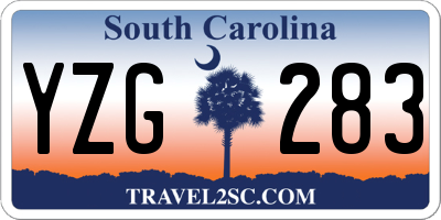SC license plate YZG283