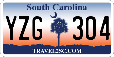 SC license plate YZG304
