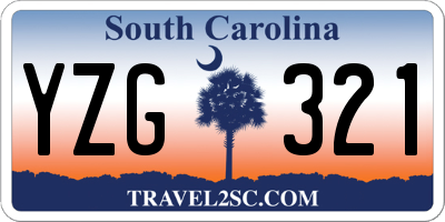 SC license plate YZG321