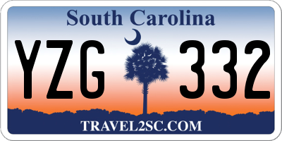 SC license plate YZG332