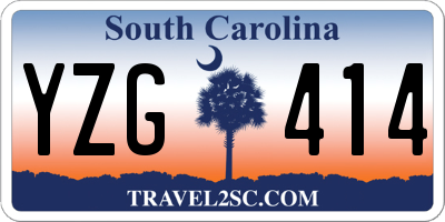 SC license plate YZG414