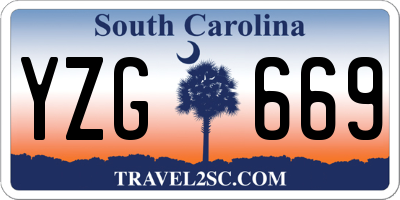 SC license plate YZG669