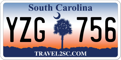 SC license plate YZG756