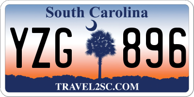 SC license plate YZG896
