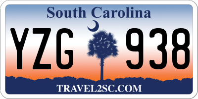 SC license plate YZG938