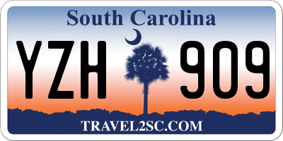 SC license plate YZH909