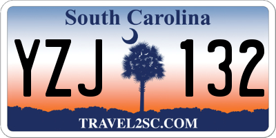 SC license plate YZJ132