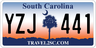 SC license plate YZJ441