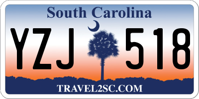 SC license plate YZJ518