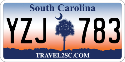 SC license plate YZJ783