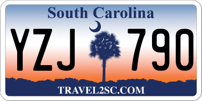 SC license plate YZJ790