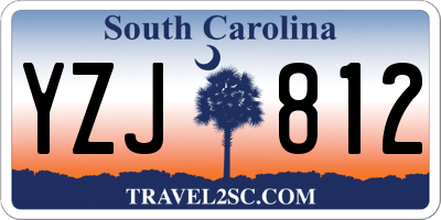 SC license plate YZJ812