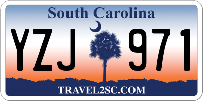 SC license plate YZJ971