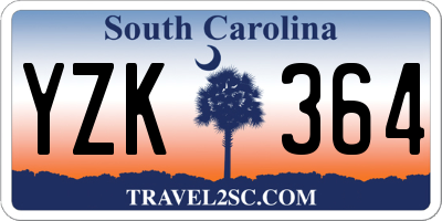 SC license plate YZK364