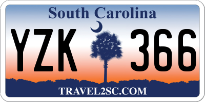 SC license plate YZK366