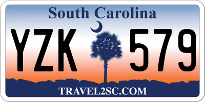 SC license plate YZK579