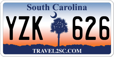 SC license plate YZK626