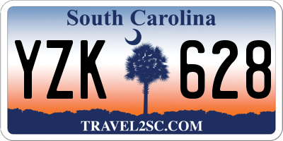 SC license plate YZK628